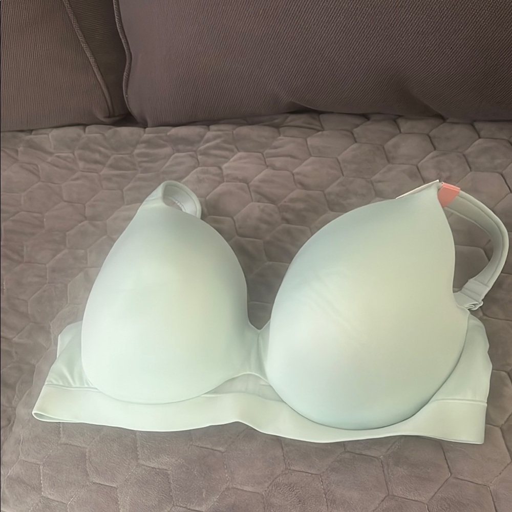 Cacique Blue Seamless T-Shirt Bra with Underwire Support